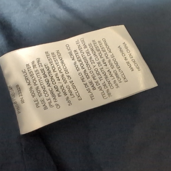 Pendleton Sherpa Teddy Deep Pile Fleece Jacket Fuzzy Full Zip in Teal - Picture 8 of 12